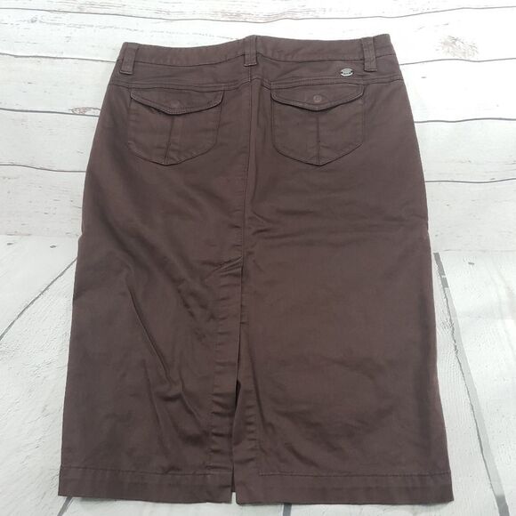 Pencil Skirt Size 28 By GAS Basic Brown Used - Picture 2 of 5